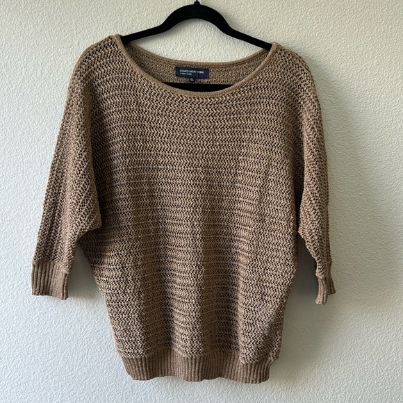 Jones New York Sweaters - Jones New York Semi Sheer 3/4 Sleeve Sweater Size Medium
